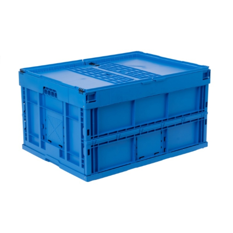 Caisse plastique pliable bleu