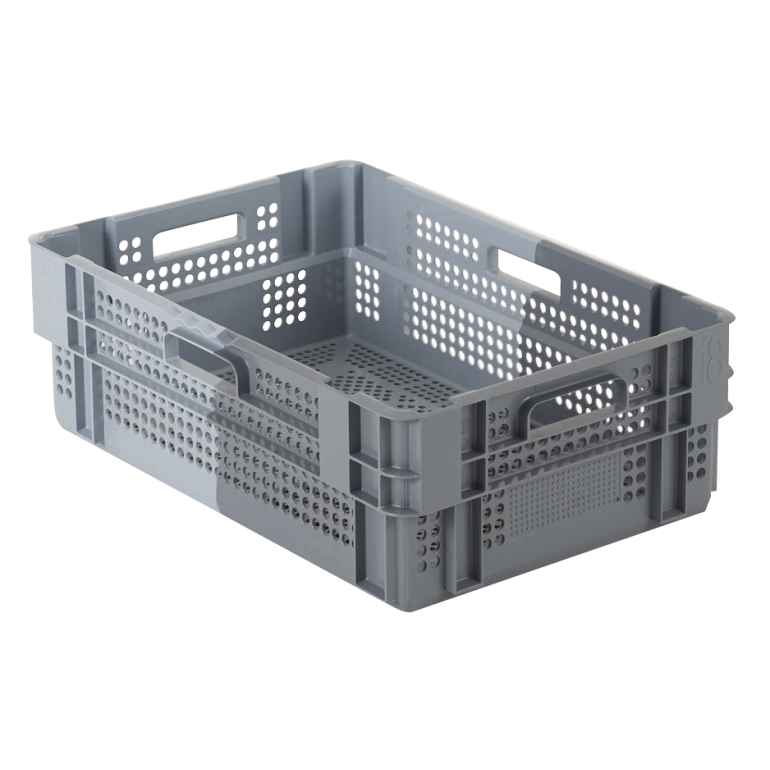 Bac gerbable-emboîtable pour l’alimentaire 600 x 400 x 144 mm – ajouré