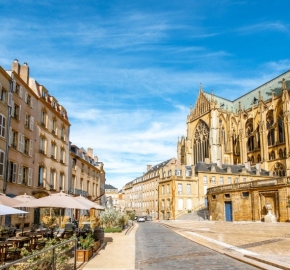 Centre ville et cathédrale de Metz en Lorraine