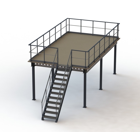 Proplus LP3 metalen platform met directe trap